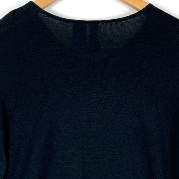 Collection by Cherokee Black Silk & Cotton Blend Lightweight Sweater Size Small - Picture 4 of 7